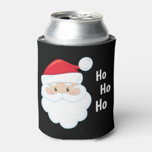 Ho Ho Ho Santa Face Christmas Holidays Can Cooler
