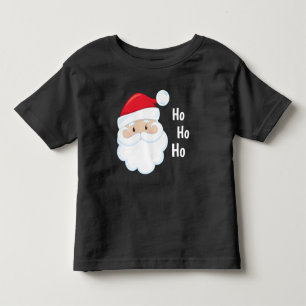 Ho Ho Ho Santa Face Christmas Holidays Red White Toddler T-Shirt