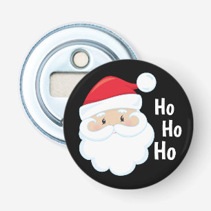 Ho Ho Ho Santa Face Merry Christmas Holidays Red Bottle Opener