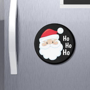 Ho Ho Ho Santa Face Merry Christmas Holidays Red Magnet