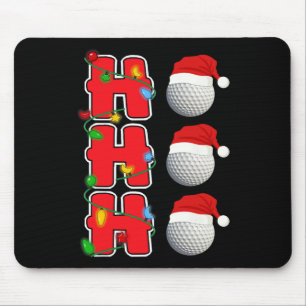 Ho-ho-ho Santa Golf Christmas Gift Mouse Mat