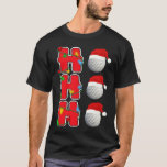 Ho-ho-ho Santa Golf Christmas Gift  T-Shirt<br><div class="desc">Ho-ho-ho Santa Golf Christmas Gift</div>