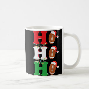 Ho Ho Ho Santa Hat American Football Fun Christmas Coffee Mug