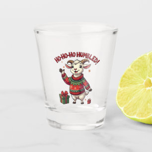 Ho Ho Ho Santa Hat Christmas Santa Goat Shot Glass