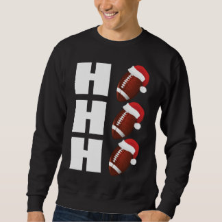 HO HO HO Santa Hat Funny Football Christmas Sweatshirt