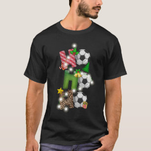Ho Ho Ho Santa Hat Soccer Funny Christmas T-Shirt