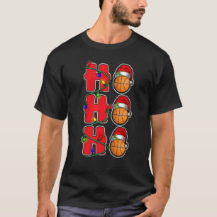 Ho Ho Ho Santa Hat Volleyball Ball Christmas Men W T-Shirt