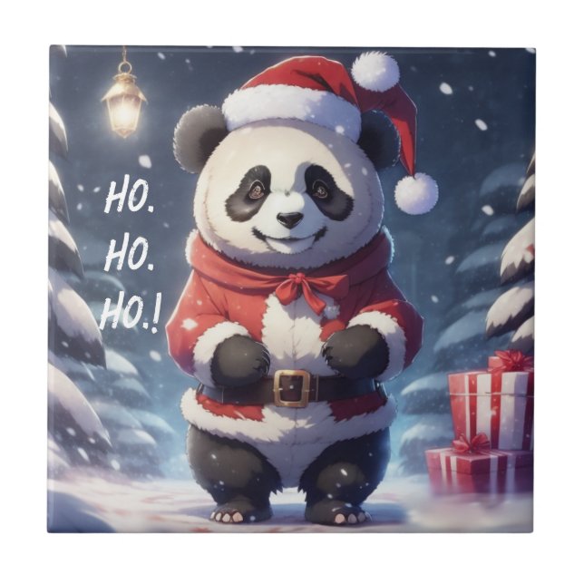 HO.HO.HO SANTA PANDA TILE (Front)