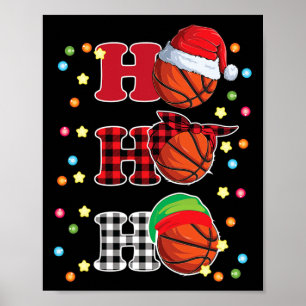 Ho Ho Ho Santa Red Plaid Christmas Lights Pajama S Poster