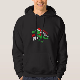 Ho Ho Ho Santa Rex Dinosaur Christmas Dino Xmas Si Hoodie