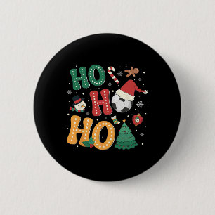 Ho Ho Ho Soccer Sport Christmas Tree Lights Appare 6 Cm Round Badge