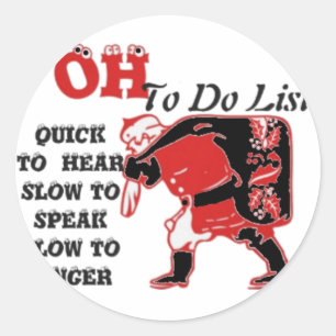 Ho Ho Ho! Special Santa To Do List Art Print Classic Round Sticker