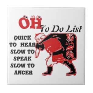 Ho Ho Ho! Special Santa To Do List Art Print Tile