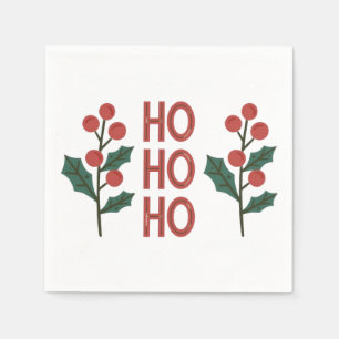 "Ho Ho Ho: Spreading Jolly Vibes All Season! Napkin