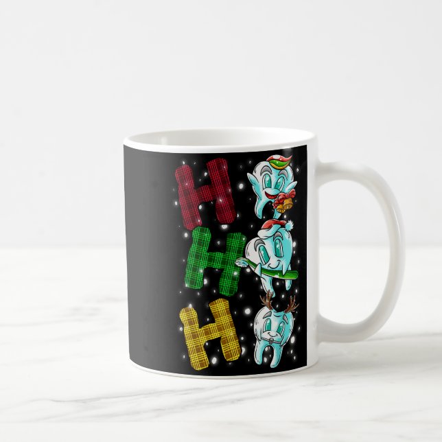 Ho Ho Ho Teeth Santa Claus Dentist Ugly Christmas  Coffee Mug (Right)