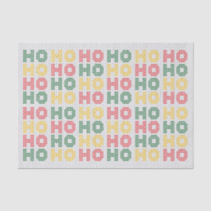 Ho Ho Ho Typography Christmas Sweater Tissue Paper