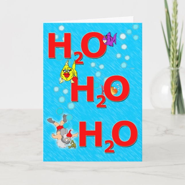 Ho Ho Ho underwater Christmas Card (Front)