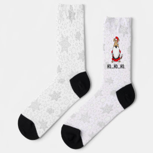 HO HO HO Very Funny Santa Costume Dog Sarcastic Socks