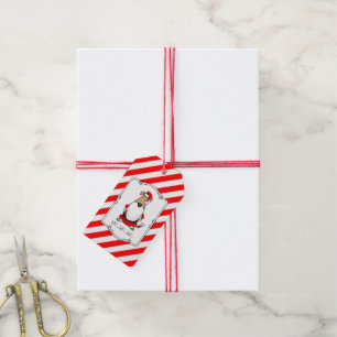 HO HO HO Very Funny Santa Costume Sarcastic Dog Gift Tags
