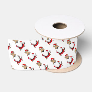 HO HO HO Very Funny Santa Costume Sarcastic Dog Satin Ribbon