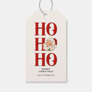 Ho Ho Ho Vintage Santa Holiday  Gift Tags