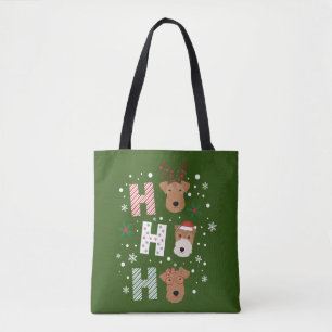 Ho Ho Ho Welsh Terrier Merry Christmas Tote Bag