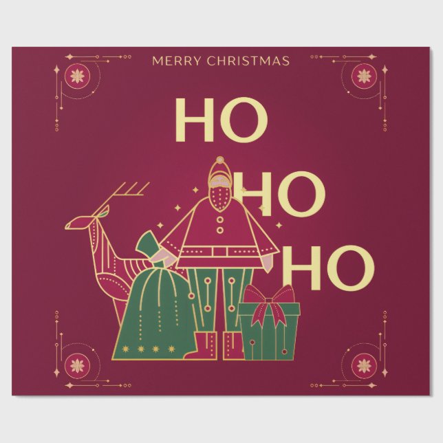 Ho ho ho  wrapping paper (Flat)