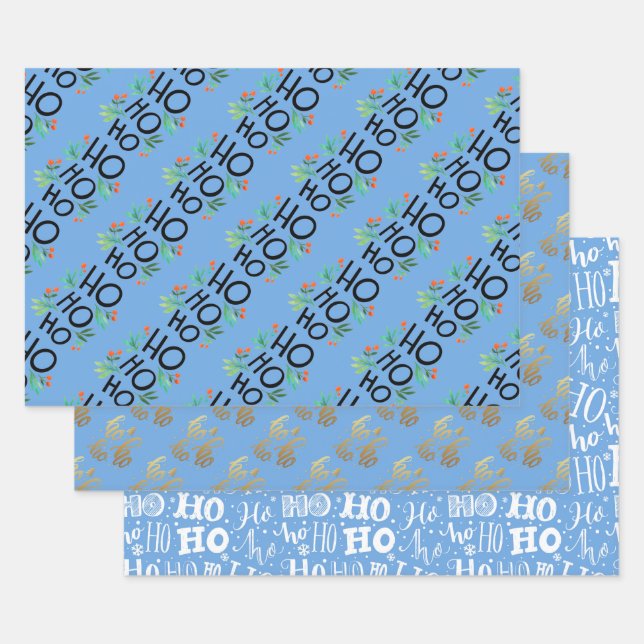 Ho Ho Ho Wrapping Paper Sheet (Set)