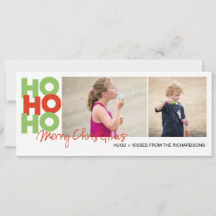 Ho Ho Ho x2 Holiday Card