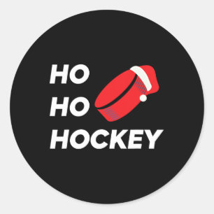 Ho Ho Hockey Christmas - Ice Hockey Classic Round Sticker