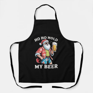 Ho Ho Hold My Bear Santa Sunglasses Christmas Apron