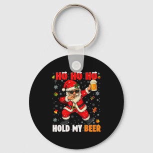 Ho Ho Hold My Drink Cool Dabbing Santa Christmas X Key Ring