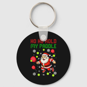 Ho Ho Hold My Paddle Christmas Padel Tennis Xmas H Key Ring