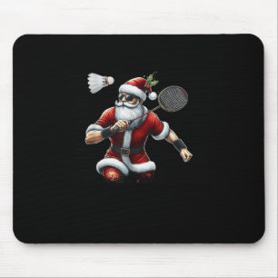 Ho Ho Hold My Shuttle_ Santa Badminton Cute Xmas S Mouse Mat