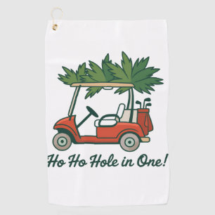 Ho Ho Hole In One Christmas Santa Golf Golfing Towel