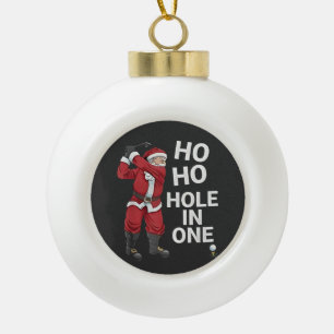 Ho Ho Hole in One Funny Golfing Xmas Christmas Ceramic Ball Christmas Ornament
