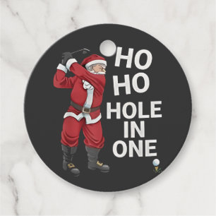 Ho Ho Hole in One Funny Golfing Xmas Christmas Favour Tags