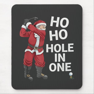 Ho Ho Hole in One Funny Golfing Xmas Christmas Mouse Mat