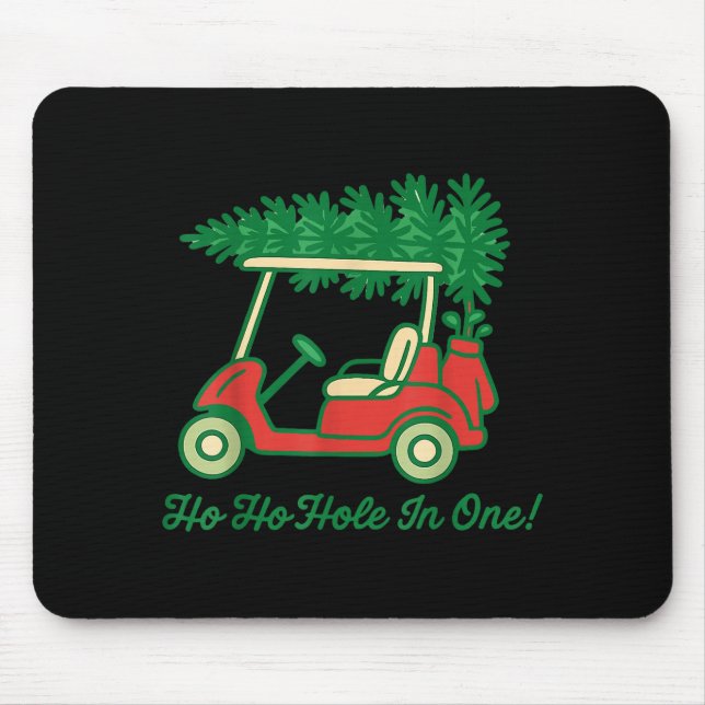 Ho Ho Hole In One Santa Golf Christmas Holiday Gol Mouse Mat (Front)
