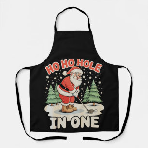 Ho Ho Hole In One Santa Golf Christmas Xmas Snow Apron