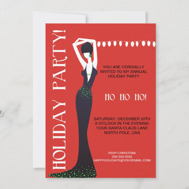 Ho Ho Holiday Party Invitation (Front)