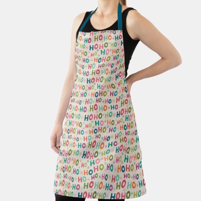 Ho Ho Holiday Pattern Apron (Insitu)