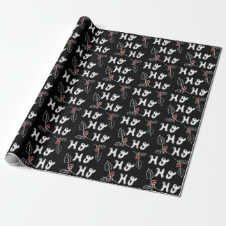 Ho Ho Holiday Wrapping Paper Chalkboard