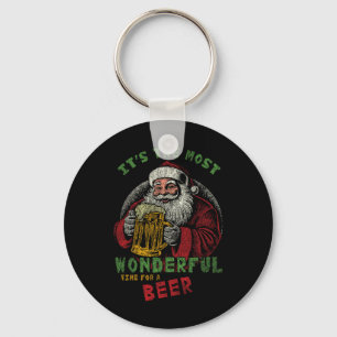 Ho Ho Holy I Need A Beer Funny Santa Christmas Dri Key Ring