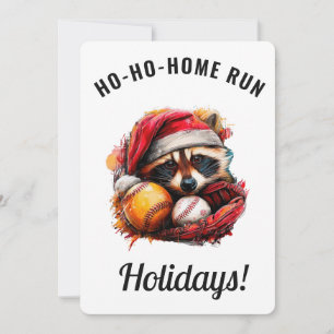 Ho-Ho-Home Run Baseball Christmas Card — Personali