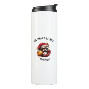 Ho-Ho-Home Run Raccoon — Baseball Travel Mug