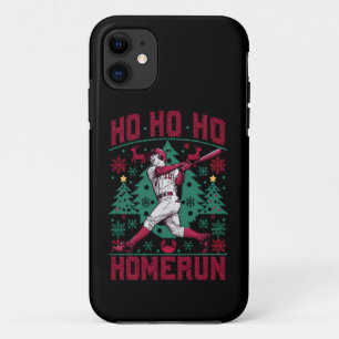 Ho Ho Homerun Baseball Ugly Christmas Sweater  iPhone 11 Case