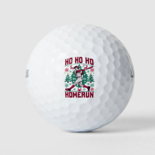 Ho Ho Homerun Baseball Ugly Christmas Sweater  Golf Balls