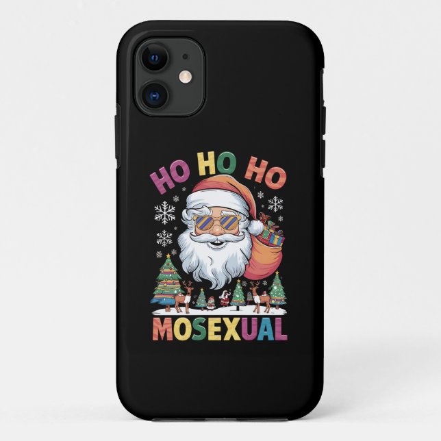 Ho Ho Homosexual Christmas Santa Holiday Gay Pride Case-Mate iPhone Case (Back)