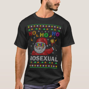 Ho Ho Homosexual Christmas Santa Holiday Gay Pride T-Shirt